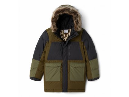 Columbia Marquam Peak Fusion™ Parka Chlapčenská Bunda (Color New Olive, Shark, Stone Green, INT XXS)