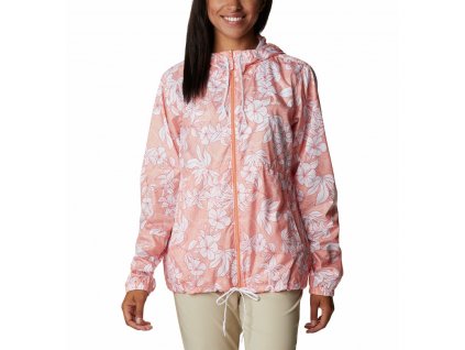 Columbia Flash Forward™ Printed Windbreaker 161091 Dámska Vetrovka (Color Coral Reef Lakeshore Floral Print, INT XXL)