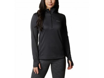 Columbia W Park View™ Grid Fleece 1/2 Zip Dámska Mikina (Color Black Heather, INT XXL)