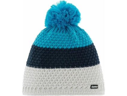 Čiapka Eisbär Tibo Pompon MÜ (Color biela - tmavá modrá - modrá, Veľkosť (Čiapky, rukavice) Univerzálna)