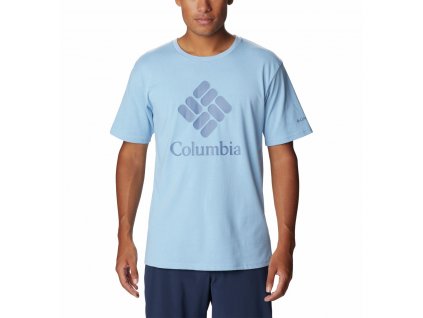 Columbia Pacific Crossing™ II Graphic Pánske Tričko Krátky Rukáv (Color Dk Mountain, CSC Stacked Logo Graphic, INT XXL)