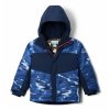 Mighty Mogul™ III Printed Jacket Chlapčenská Junior Bunda - Mountain Blue Windblown, Collegiate Navy