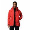 Saudan Pro™ 3L Shell Dámska Hardshell Bunda - Poppy Red