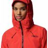 Saudan Pro™ 3L Shell Dámska Hardshell Bunda - Poppy Red