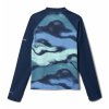 Sandy Shores™ Printed LS Sunguard Detské Unisex Tričko - Coll Navy Undercurrent, Coll Navy