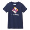 Columbia Mission Lake™ Short Sleeve Graphic Shirt 198979 Dievčenské Tričko (Color Faux Pink Brand Rainbow, INT XL)
