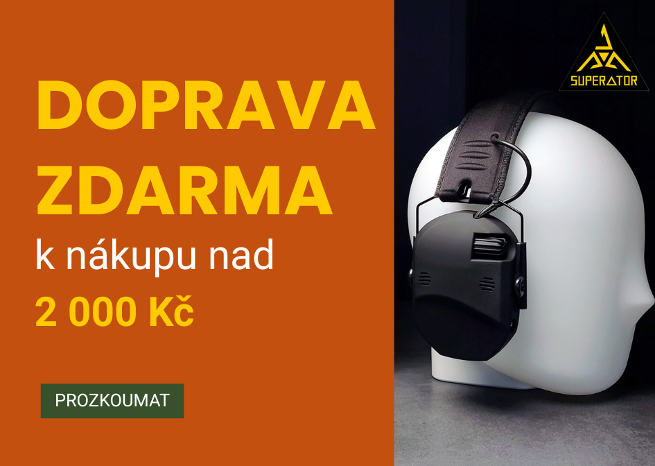 Rhino škrtidla, tlakové obvazy a výbava pro první pomoc.