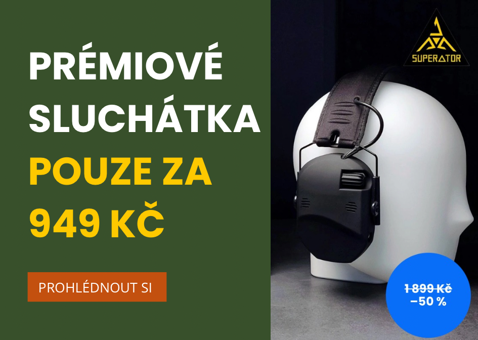 Střelecké sluchátka za akční cenu