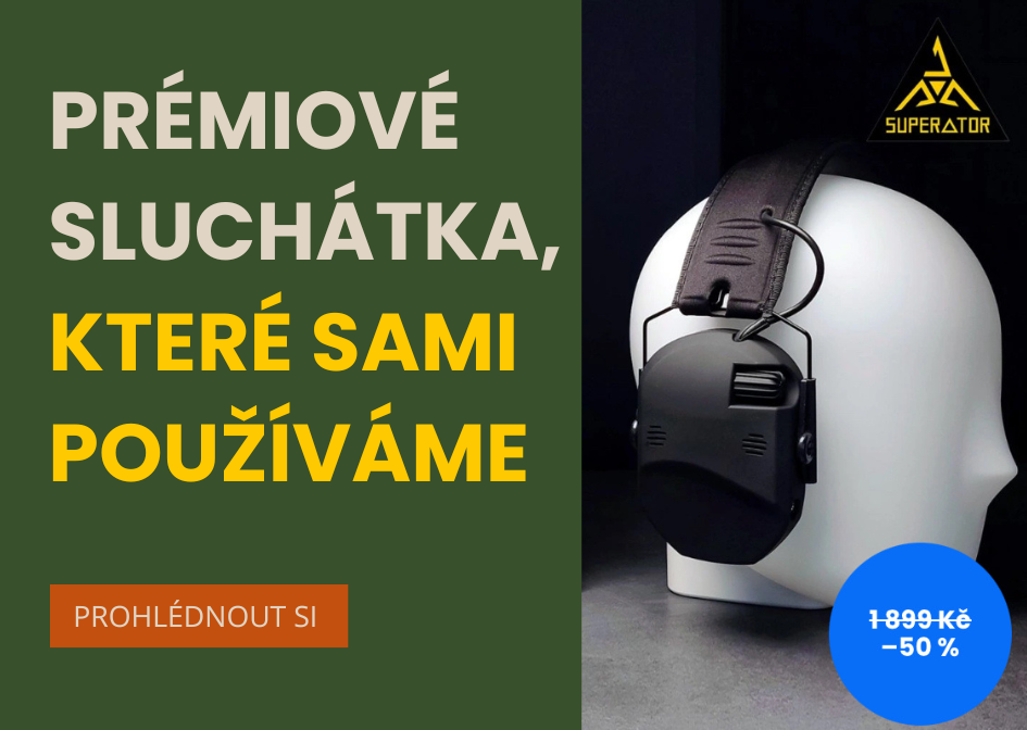 Střelecké sluchátka za akční cenu