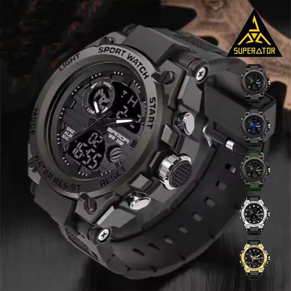 Sportovní hodinky 3 ATM (30 m) černé