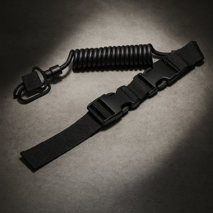 Taktická kroucená bezpečnostní šňůra (coiled lanyard)