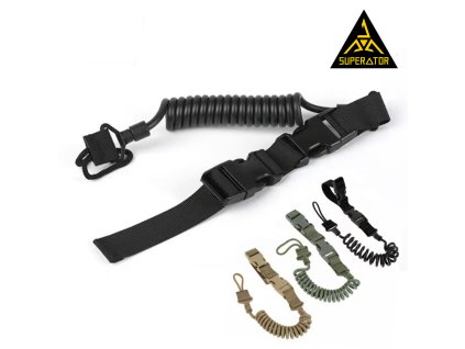 Taktická kroucená bezpečnostní šňůra (lanyard) černá