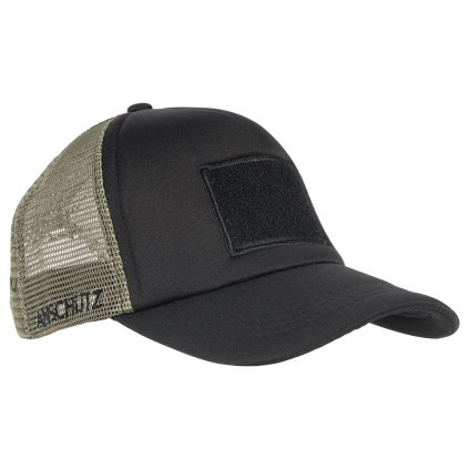 Kšiltovka Anschutz, střelecká se síťovinou, černo/zelená