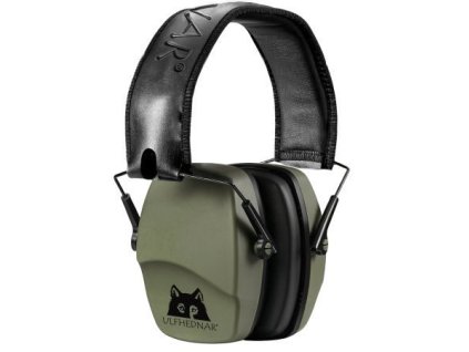 Střelecká sluchátka Ulfhednar, EarMuff, pasivní s útlumem 28 dB, zeleno černá