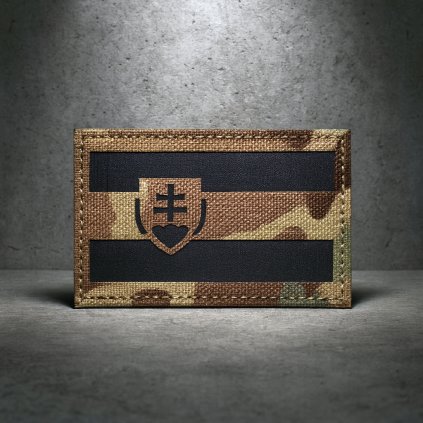 IR reflexní nášivka vlajka Slovensko 8×5 cm – suchý zip Velcro, camo taktický laser cut patch