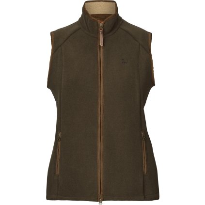 Vesta dámská Härkila Sandhem Sherpa Fleece, barva: zelená, velikost: L