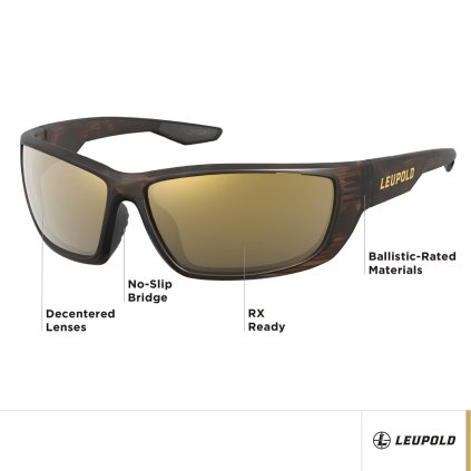 Střelecké brýle Leupold, Cheyenne, Tortoise Bronze Mirror, matně černé