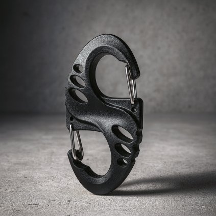 Dvojitá plastová karabina S-Hook (S-biner) – lehká MOLLE příchytka
