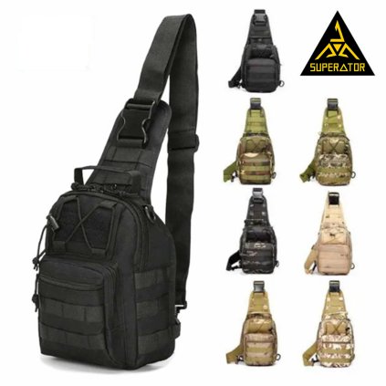 Taktická hrudní brašna / taška přes rameno 5 l černá