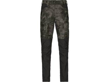 Kalhoty Härkila NOCTYX camo silent AXIS MSP®Black, barva: tmavá kamufláž, velikost: 52