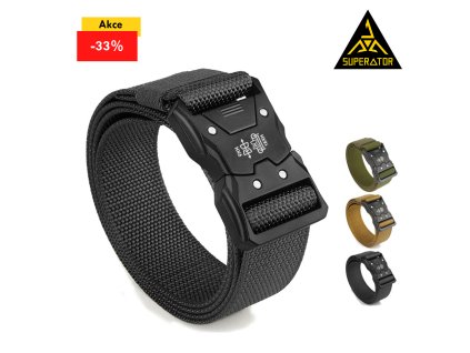 Taktický opasek. Nylon, délka 125 cm, šířka 3,8 cm. Rychlorozepínací spona jedním tlačítkem.