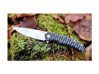 Zavírací nůž Dachs Knives, Sulis, černo-šedý, klip