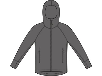 Mikina Taiga Base, velikost: XL, barva: šedá