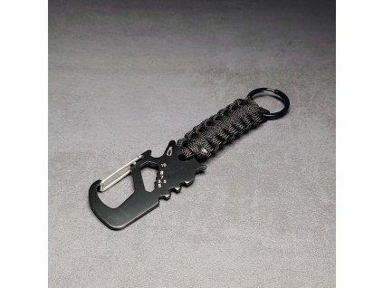 Multifunkční paracord klíčenka s karabinou
