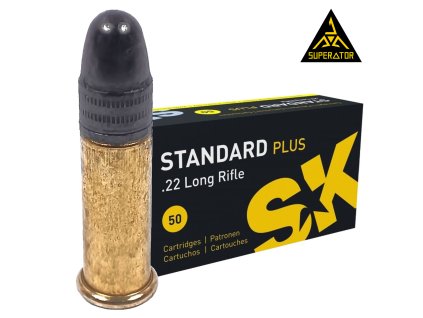.22 LR Lapua SK, Standard Plus, .22LR, 40GR (2,59g), Solid. Náboj kulový.