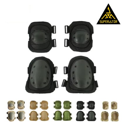 taktické chrániče kolen & loktů – sada 4 ks černá