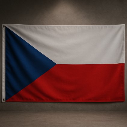 Česká vlajka 150×90 cm, 100 % polyester, 2 kovová oka