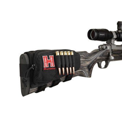 Hornady lícnice na pažbu – držák 5 nábojů, kapsa na zip