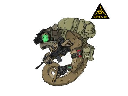 Vinylová samolepka „Taktický Chameleon“ 15×15 cm