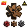 Nášivka MEDIC – lebka | PVC 3D khaki