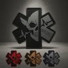 Nášivka MEDIC – lebka PVC 3D, suchý zip Velcro