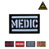 Zdravotník, reflexní nápis MEDIC, nášivka na suchý zip, Velcro Patch. 5 x 8 cm