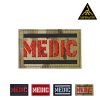 Zdravotník, reflexní nápis MEDIC, nášivka na suchý zip, Velcro Patch. 5 x 8 cm