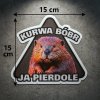 vinylova samolepka na auto bobr kurwa ja pierdole 15 15 cm rozmery