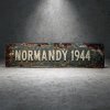 Retro plechová cedule Normandy 1944 (D-Day) – Operace Overlord WW2 40×10 cm