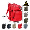 Taktický vojenský batoh 50 l – voděodolný MOLLE/PALS, outdoor, polstrovaná záda, hrudní + bederní pás, velcro patch (USA vlajka)