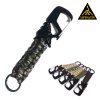 Multifunkční paracord klíčenka s karabinou maskování