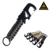 Multifunkční paracord klíčenka s karabinou černá