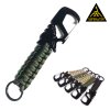 Multifunkční paracord klíčenka s karabinou zelená