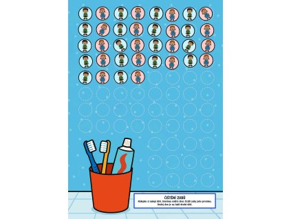 Prakticke samolepky pro pravedlive stridani sourozencu myti 1