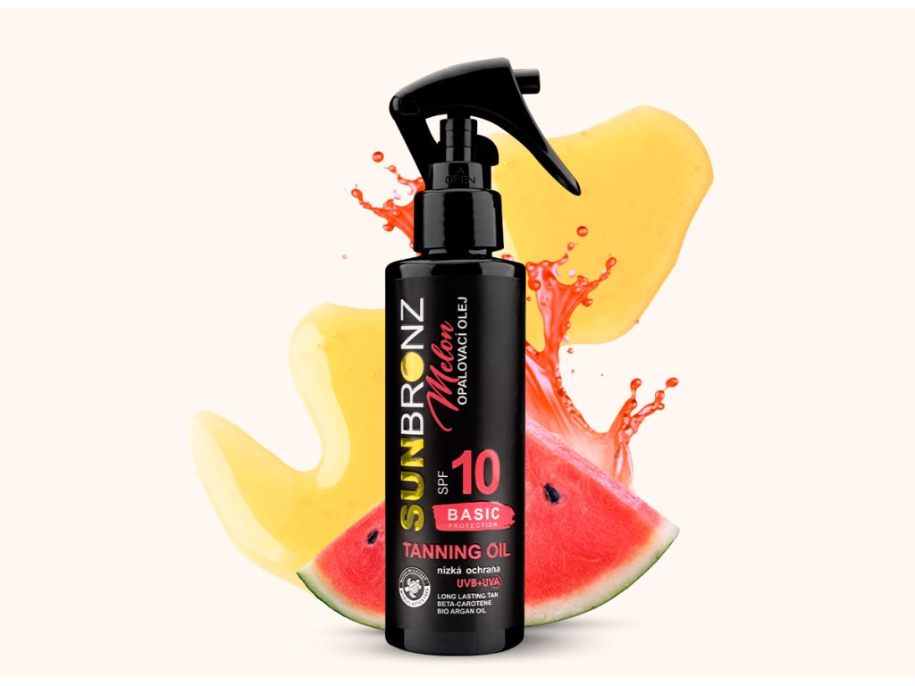 Sunbronz opalovací olej MELON SPF 10 produktovka