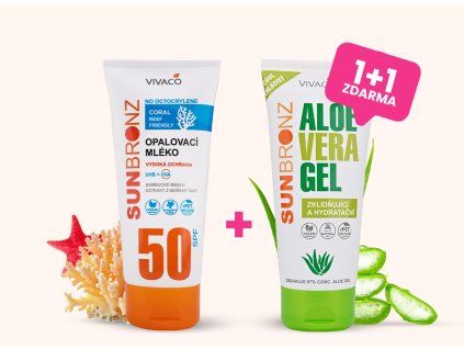 Sunbronz tuba SPF 50 octocrylene + ALOE 1+1