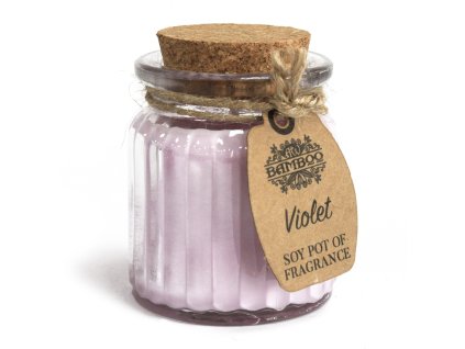 Sójová Vonná Sviečka - Fialka