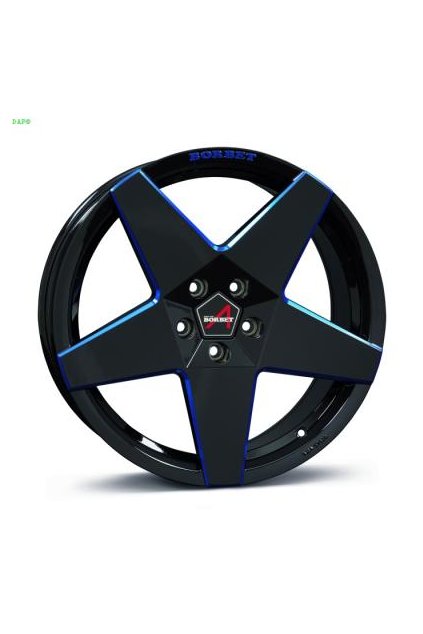Disk Borbet A 8x18 ET45 5x108 black blue glossy