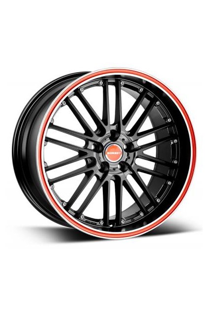 Disk Borbet CW2 9.5x19 ET30 5x112 black red line