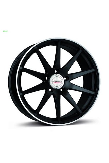 Disk Borbet GTX 8.5x20 ET45 5x112 black rim polished matt